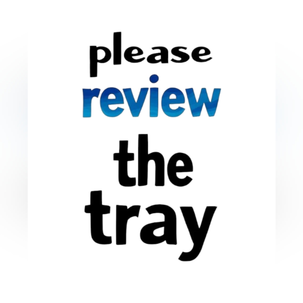 Please Review The Tray. Items Offered May Change During The Show